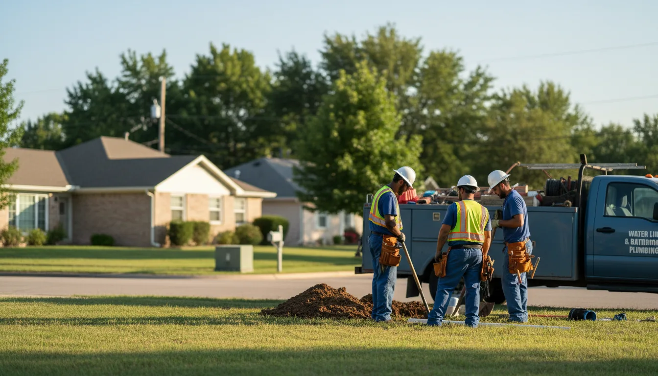 Residential water line and bathroom plumbing service in Scalf, KY